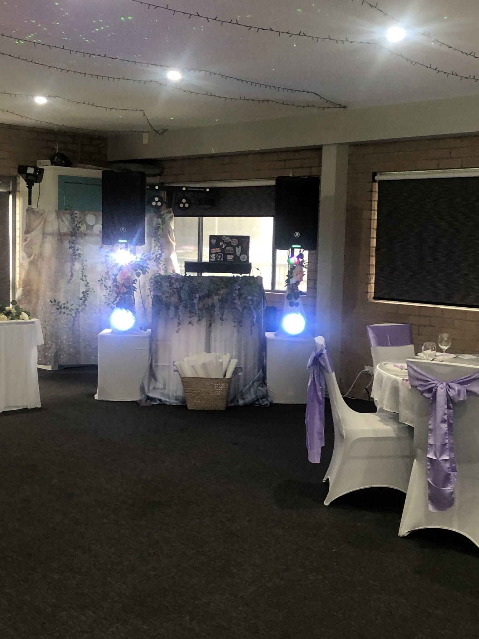 DJ setup at a wedding reception